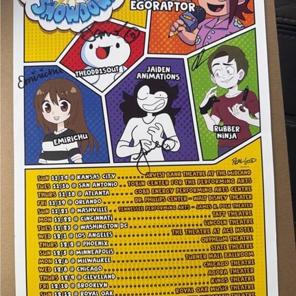 Autographed Scribble Showdown 2021 Tour Poster